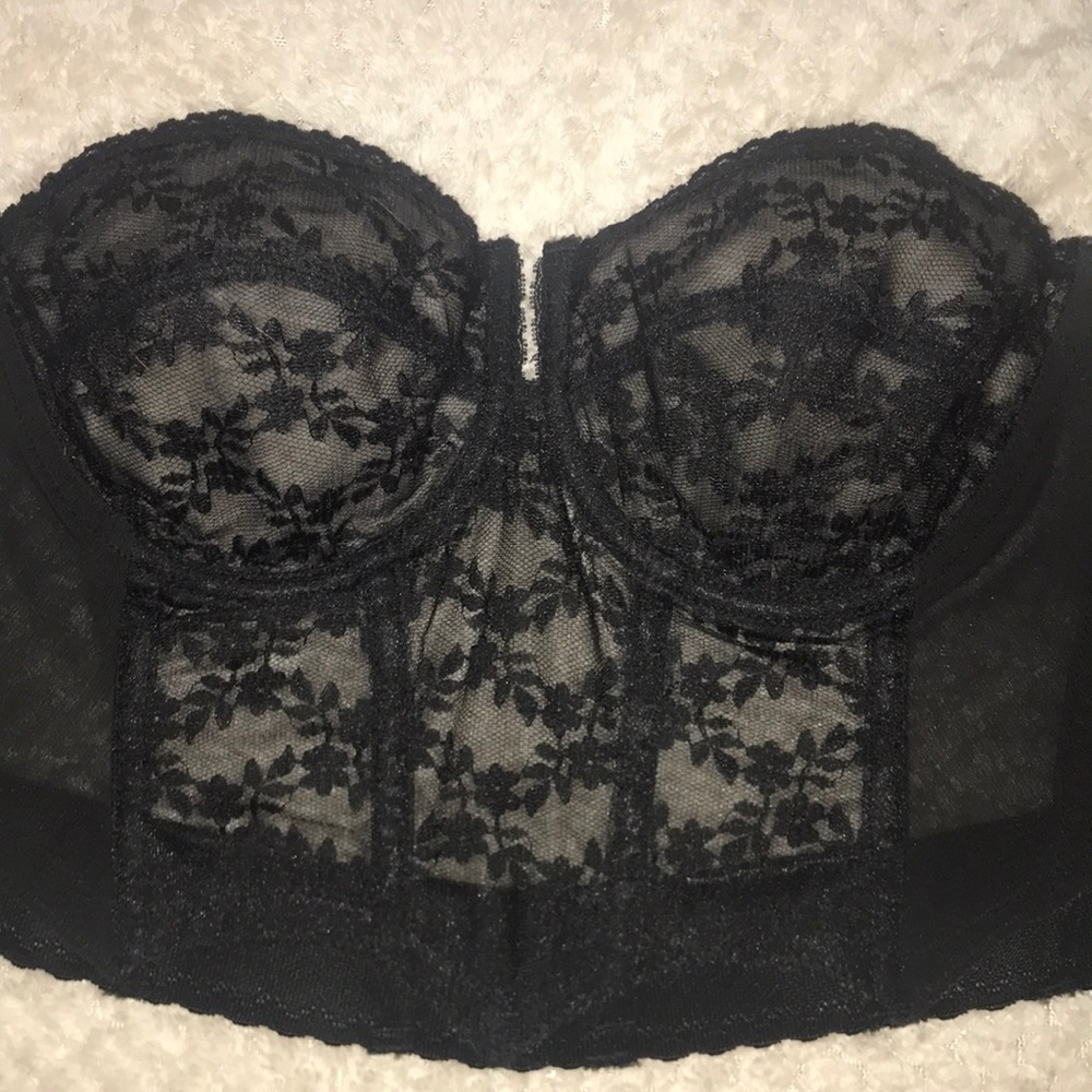 Vintage Backless Bustier Strapless Bra Corset 36C